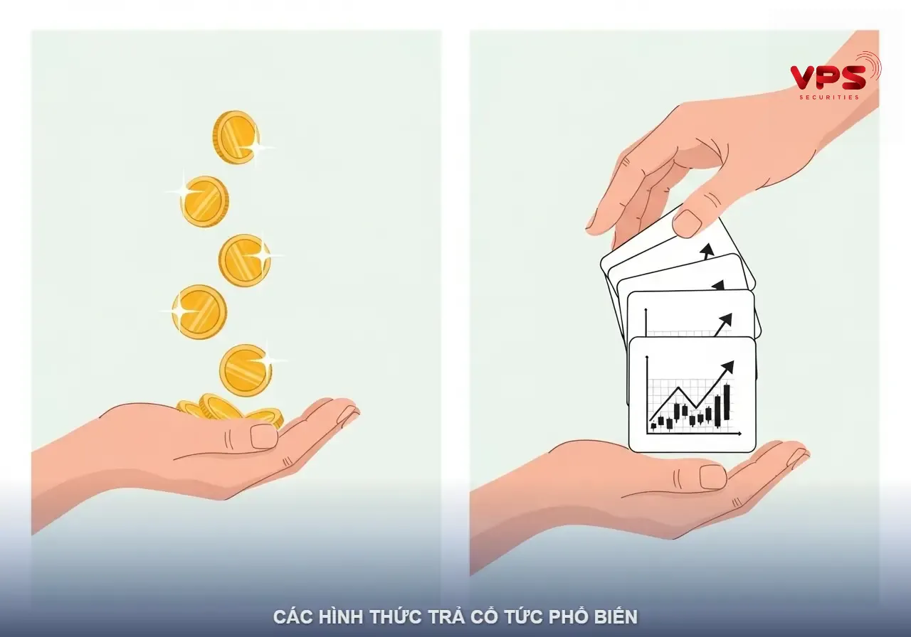 Các hình thức trả cổ tức phổ biến Các hình thức trả cổ tức phổ biến