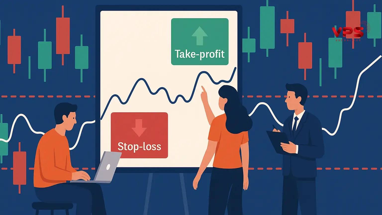 Thiết lập điểm dừng lỗ (stop loss) và mục tiêu giá (take profit)